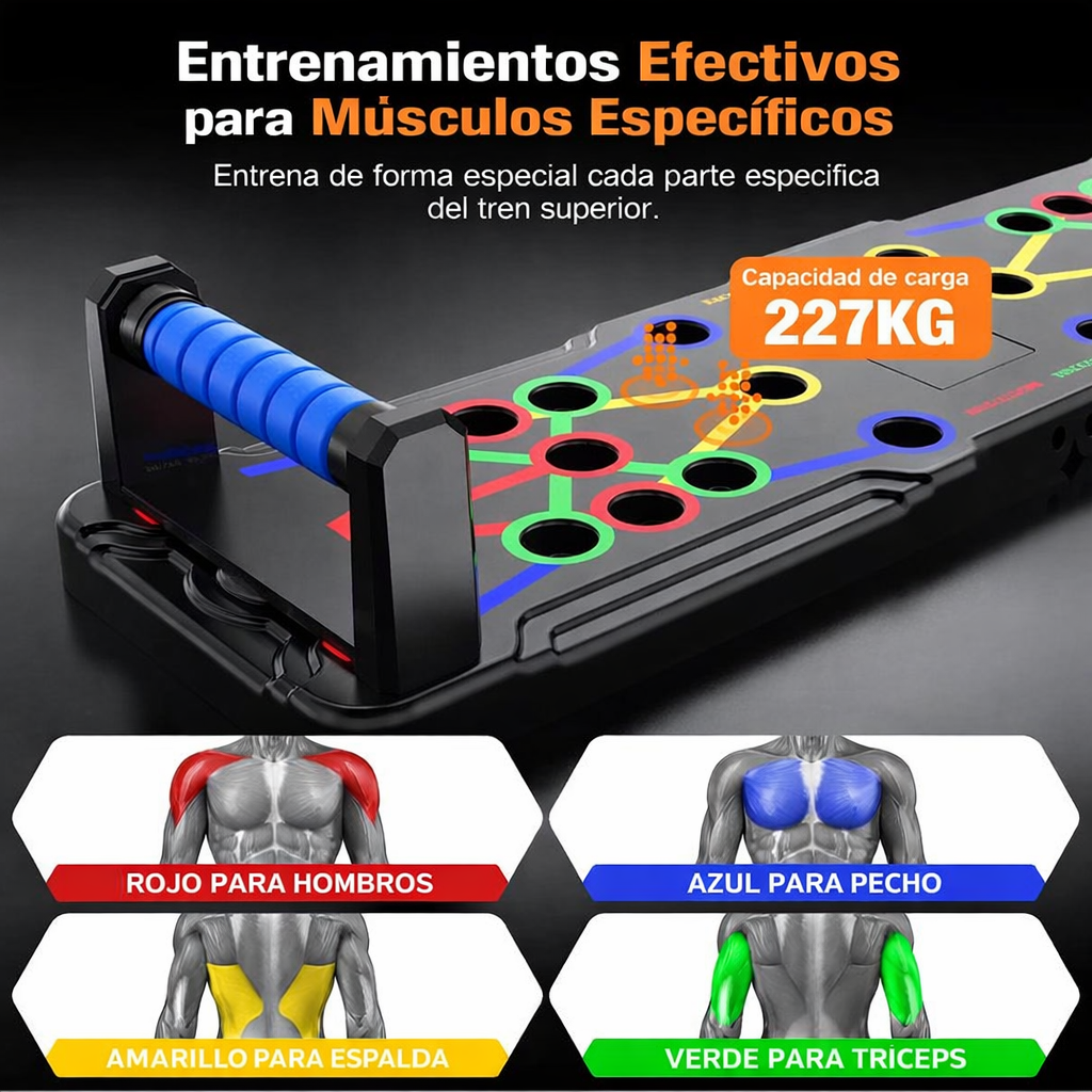 Tabla de flexiones para entrenamiento push up lagartijas + Envío gratis