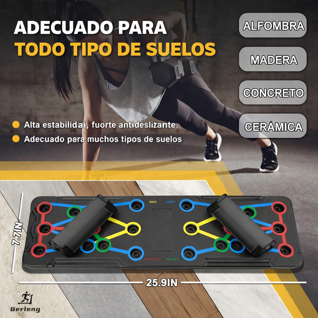 Tabla de flexiones para entrenamiento push up lagartijas + Envío gratis