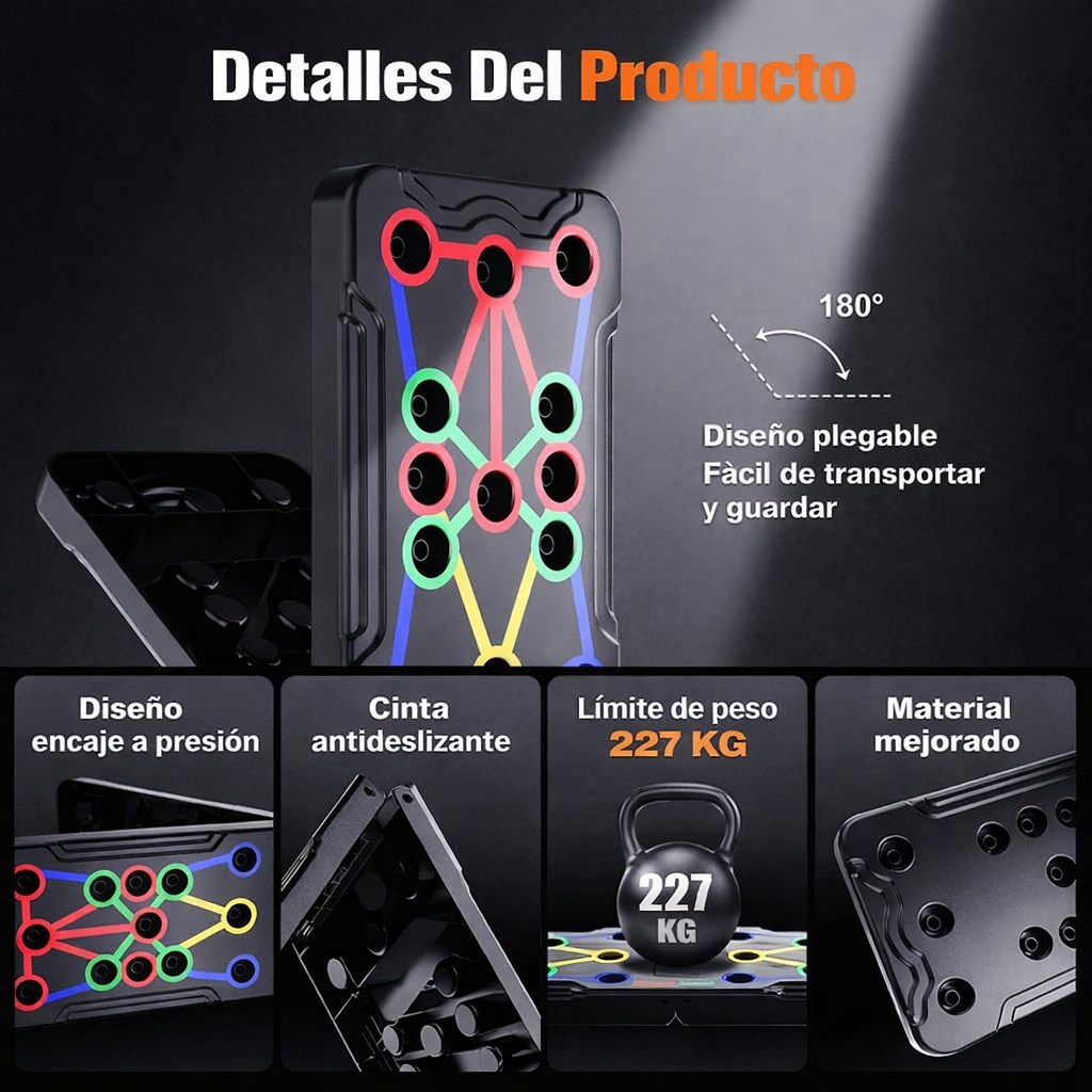 Tabla de flexiones para entrenamiento push up lagartijas + Envío gratis