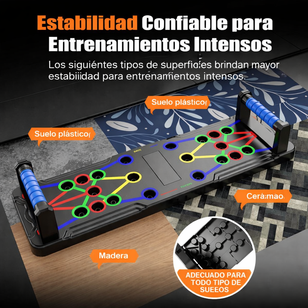 Tabla de flexiones para entrenamiento push up lagartijas + Envío gratis